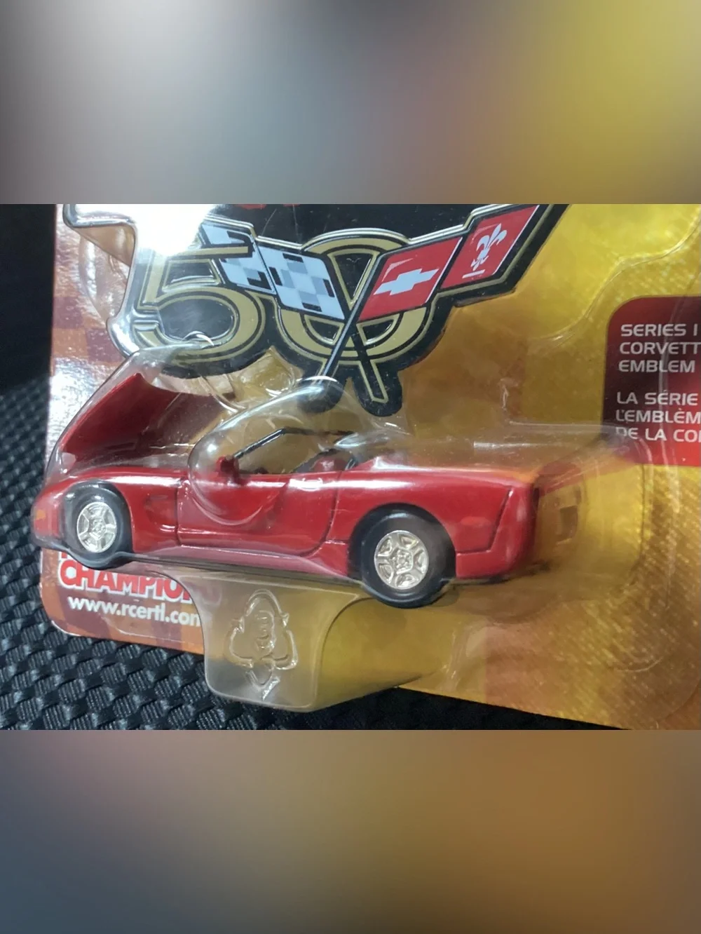 1998 Corvette Convertible 50th anniversary Die-Cast Toy - Red